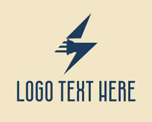 Electric Thunderbolt Plug logo design