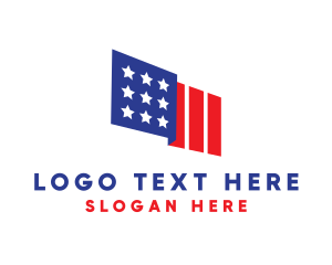 Freedom - National American Flag logo design