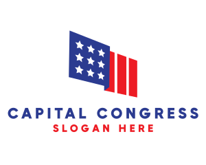 Congress - National American Flag logo design