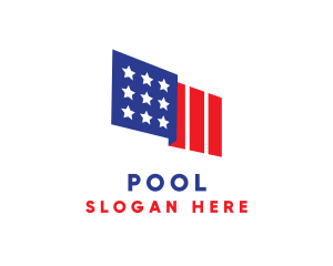 National American Flag logo design