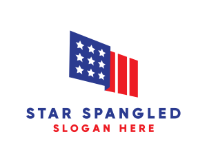 National American Flag logo design