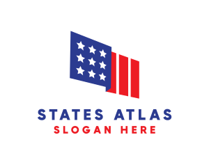 National American Flag logo design