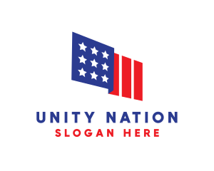 National American Flag logo design