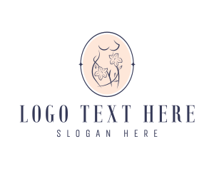 Organic - Floral Woman Body logo design