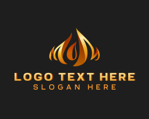 Campfire - Fire Flame Heat logo design