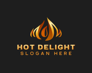 Fire Flame Heat logo design