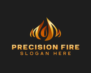 Fire Flame Heat logo design