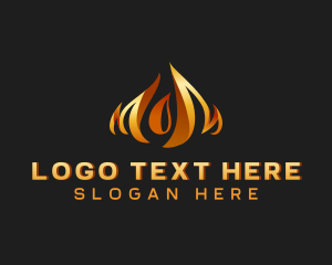 Hot - Fire Flame Heat logo design