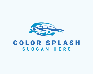 Car Water Splash logo design