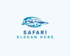 Clean - Car Water Splash logo design