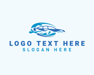 Automobile - Car Water Splash logo design