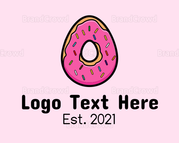 Easter Donut Egg Logo