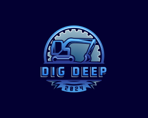 Digger Machinery Excavator logo design