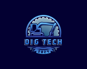 Digger Machinery Excavator logo design