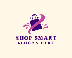 Shopping - Splash Shopping Bag logo design