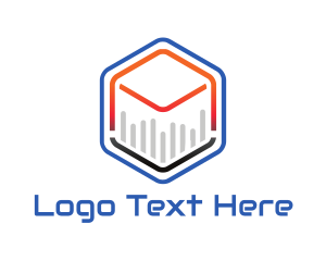 Cube - Tech Cube Statistics logo design