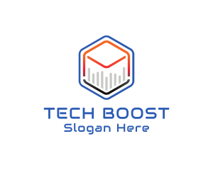 Tech Cube Statistics logo design