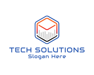 Tech - Tech Cube Statistics logo design