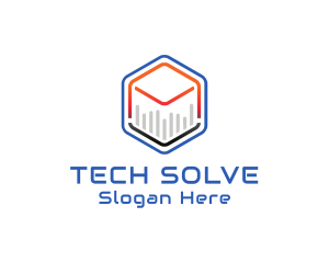 Tech Cube Statistics logo design