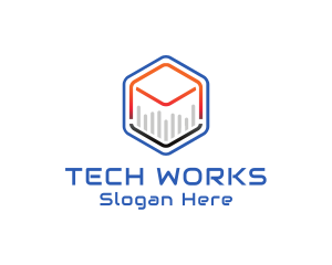 Tech Cube Statistics logo design