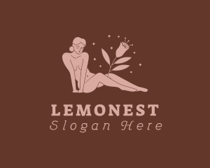 Floral Nature Nude Model Logo