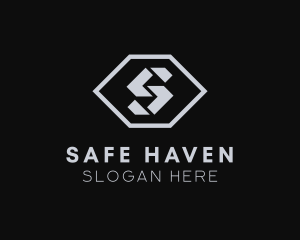 Hexagon Shape Letter S logo design