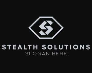 Hexagon Shape Letter S logo design