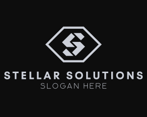 Hexagon Shape Letter S logo design