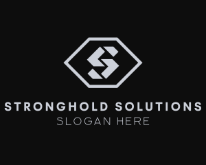 Hexagon Shape Letter S logo design