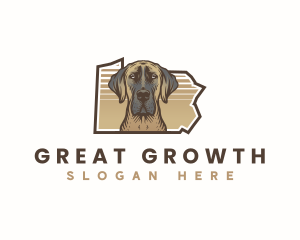 Pennsylvania Great Dane Dog logo design