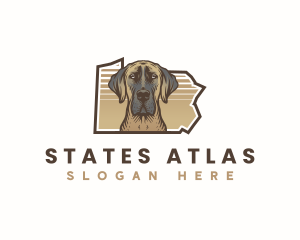 Pennsylvania Great Dane Dog logo design