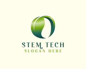 Stem - Leaf Organic Letter O logo design