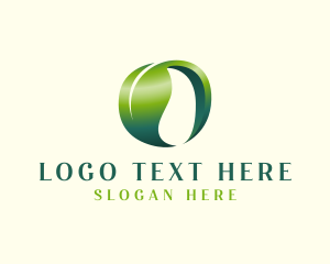 Glossy - Leaf Organic Letter O logo design