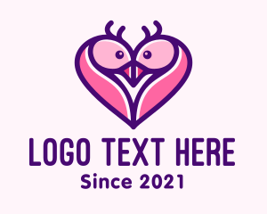 Marriage - Romantic Peacock Heart logo design