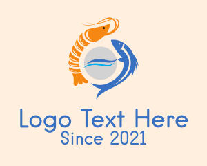 Ocean Shrimp & Fish logo design