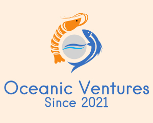 Ocean Shrimp & Fish logo design