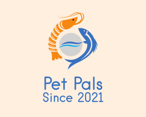 Ocean Shrimp & Fish logo design