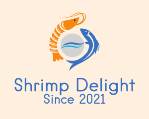 Shrimp - Ocean Shrimp & Fish logo design