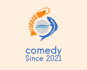 Food Stall - Ocean Shrimp & Fish logo design