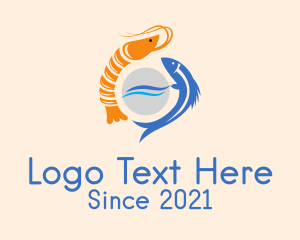 Shrimp - Ocean Shrimp & Fish logo design