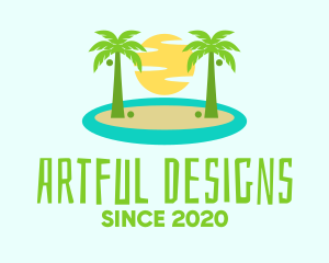 Beach Island Resort logo design