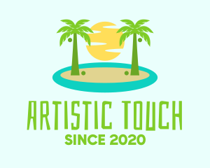 Beach Island Resort logo design