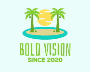 Beach Island Resort logo design