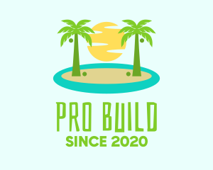 Beach Island Resort logo design