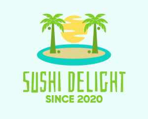 Beach Island Resort logo design