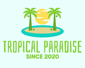 Hawaii - Beach Island Resort logo design