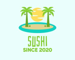 Beach Island Resort logo design