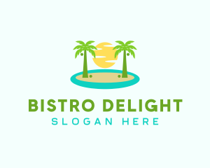 Beach Island Resort logo design