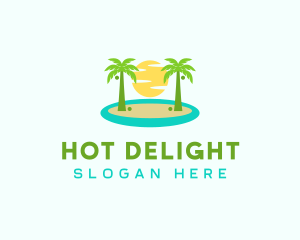 Beach Island Resort logo design