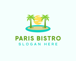 Beach Island Resort logo design